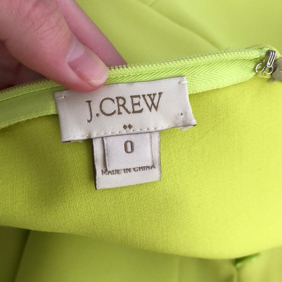 J. Crew Scalloped Drop-hem Dress Bright Kiwi - Picture 7 of 8